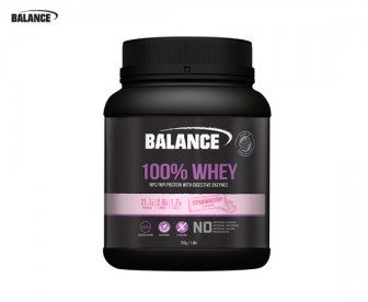 Balance 100%纯乳清蛋白粉 草莓味 750克